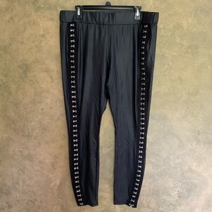 Dolls Kill Poster Grl Faux Leather Hook and Eye Leggings
